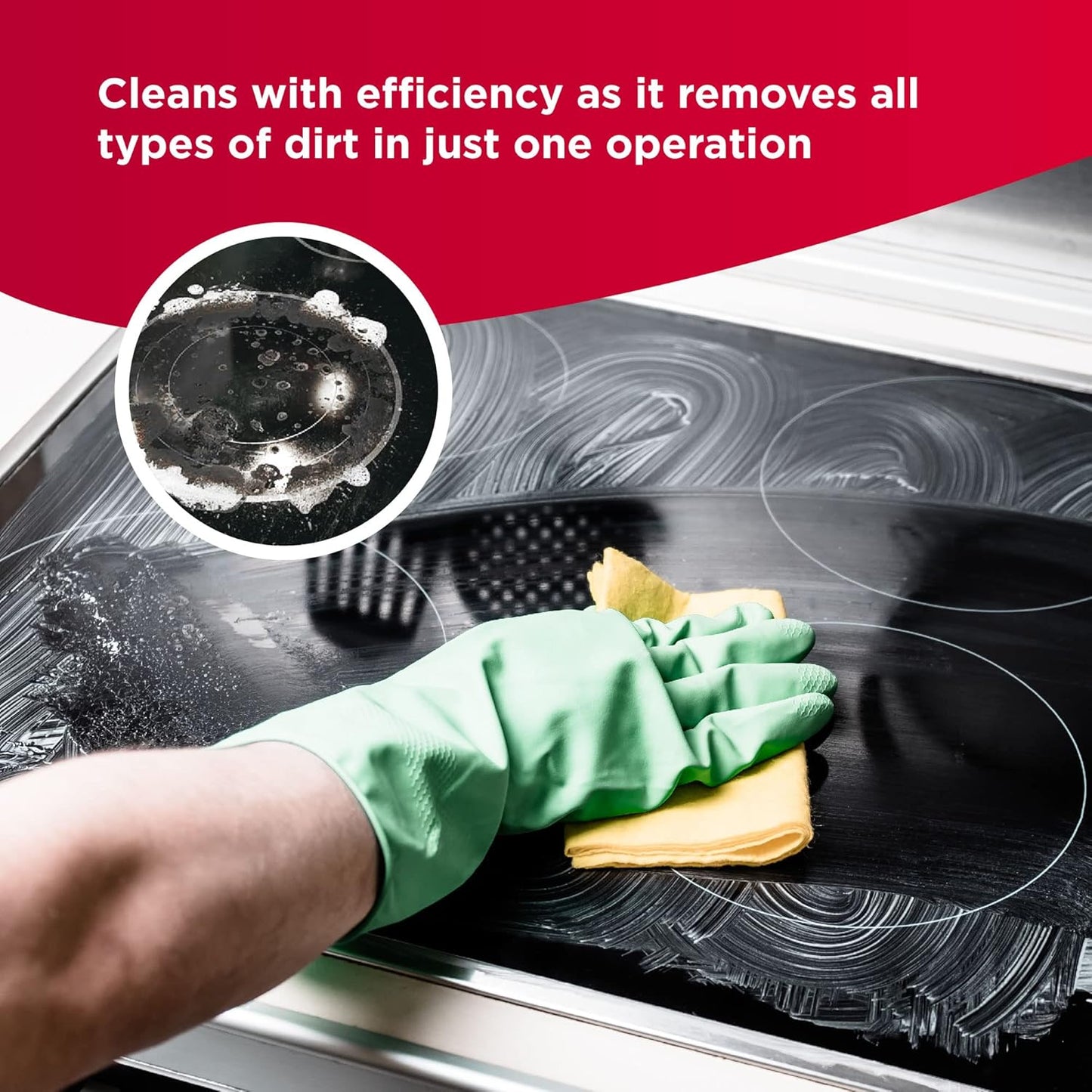 Nordicare Hob Cleaner Glass Ceramic - Induction Stove Top Cleaner Polish and Protector for Everyday Use - Made in Denmark (250ml)